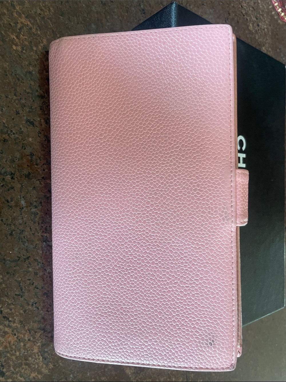 CHANEL Pink Caviar Leather wallet  with Stitched CC - Picture 2 of 9